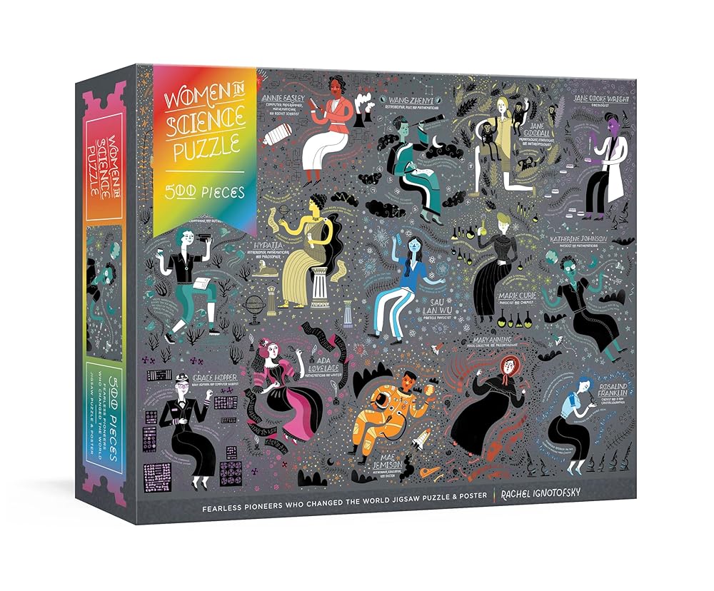 Women in Science Puzzle: Fearless Pioneers Who Changed the World 500-Piece Jigsaw Puzzle & Poster : Jigsaw Puzzles for Adults and Jigsaw Puzzles for Kids cover image