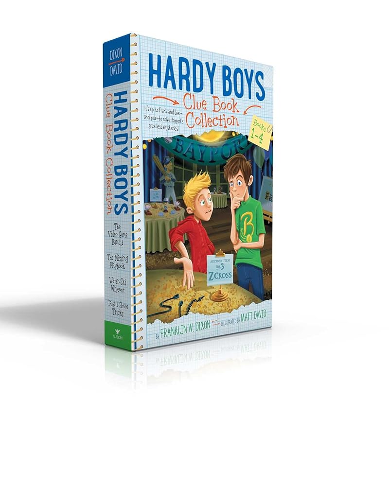 Hardy Boys Clue Book Collection Books 1-4 (Boxed Set): The Video Game Bandit; The Missing Playbook; Water-Ski Wipeout; Talent Show Tricks cover image