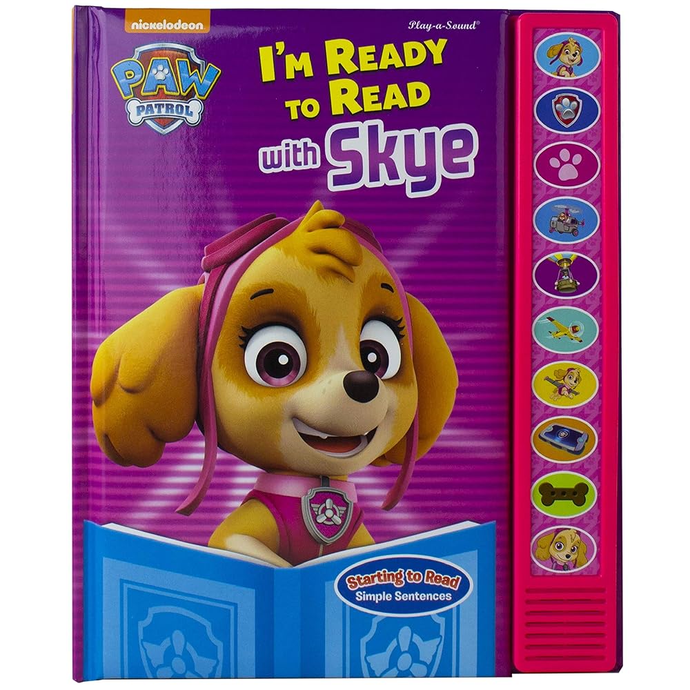 PAW Patrol - I'm Ready to Read with Skye - Interactive Read-Along Sound Book - Great for Early Readers - PI Kids cover image