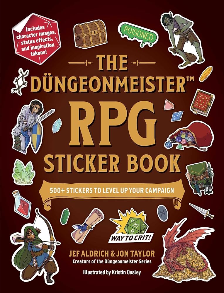 The Düngeonmeister RPG Sticker Book: 500+ Stickers to Level Up Your Campaign (Düngeonmeister Series) cover image