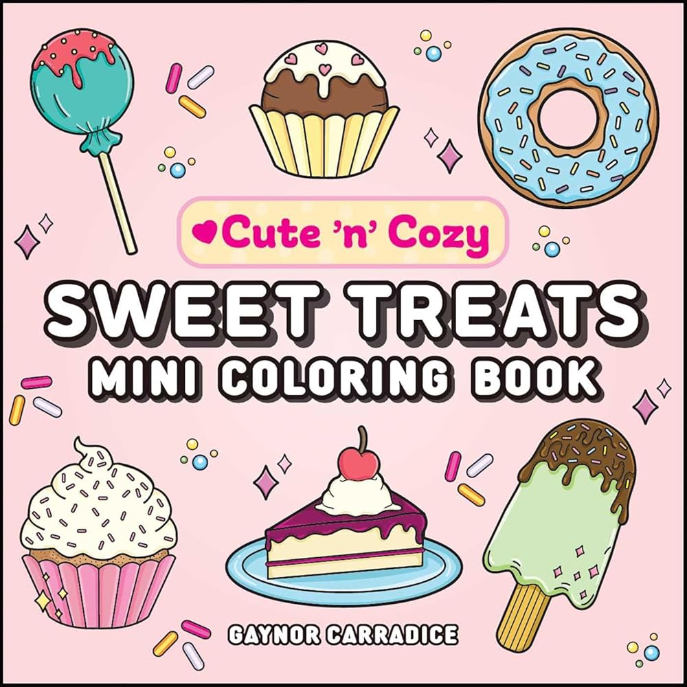 Sweet Treats Mini Coloring Book (Cute and Cozy) cover image