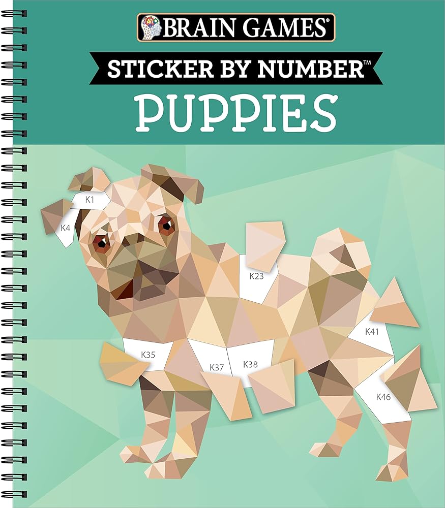 Brain Games - Sticker by Number: Puppies cover image