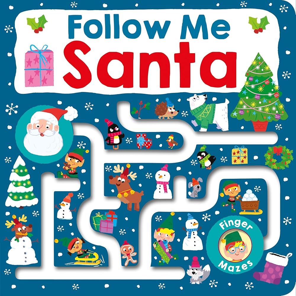 Maze Book: Follow Me Santa (Finger Mazes) cover image