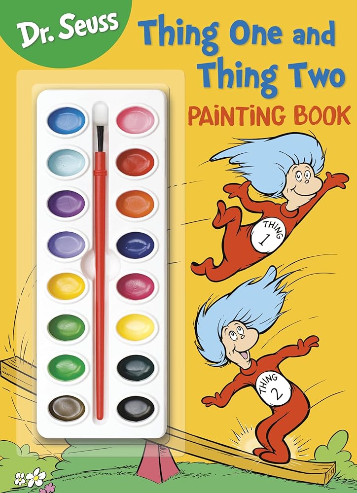 Dr. Seuss: Thing One and Thing Two Painting Book: Coloring and Activity Book with Paint Box (Dr. Seuss Coloring & Activity Books) cover image