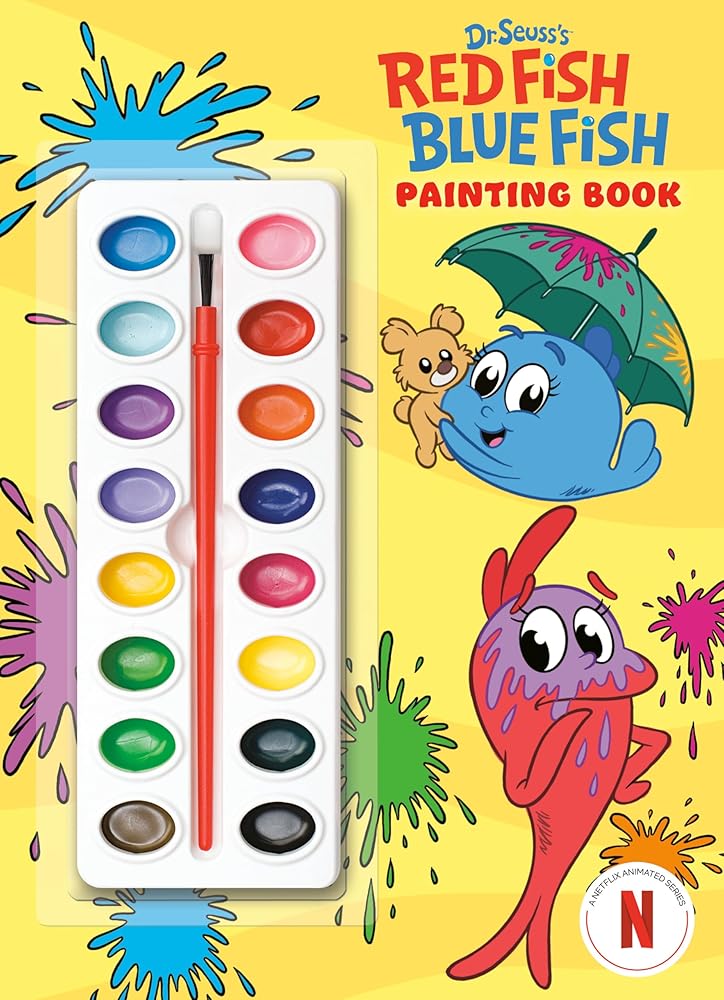 Dr. Seuss's Red Fish, Blue Fish Painting Book cover image