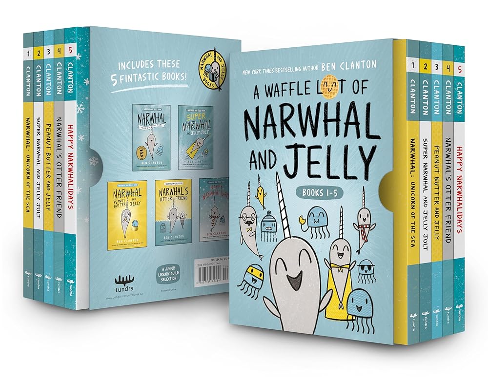 A Waffle Lot of Narwhal and Jelly (Hardcover Books 1-5) (A Narwhal and Jelly Book) cover image
