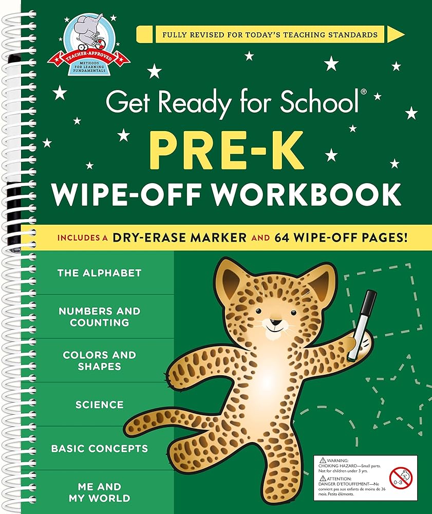 Get Ready for School: Pre-K Wipe-Off Workbook cover image