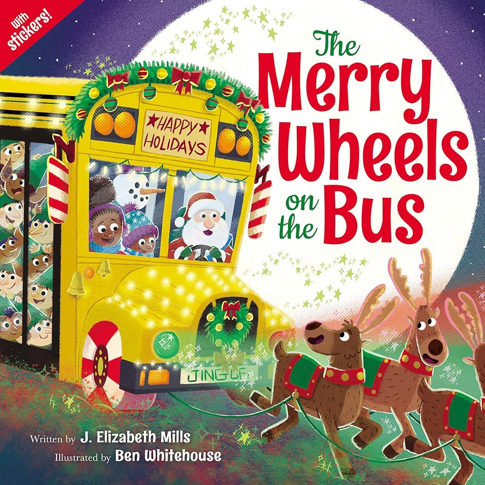 The Merry Wheels on the Bus (A Holiday Wheels on the Bus Book) cover image