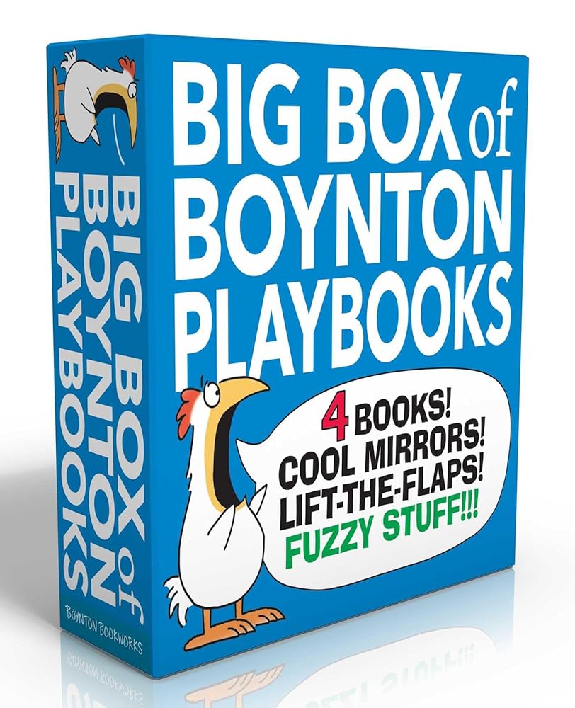 Big Box of Boynton Playbooks (Boxed Set): Dinosaur's Binkit; Hey! Look at You!; Fuzzy Fuzzy Fuzzy!; Hey! What's That? cover image