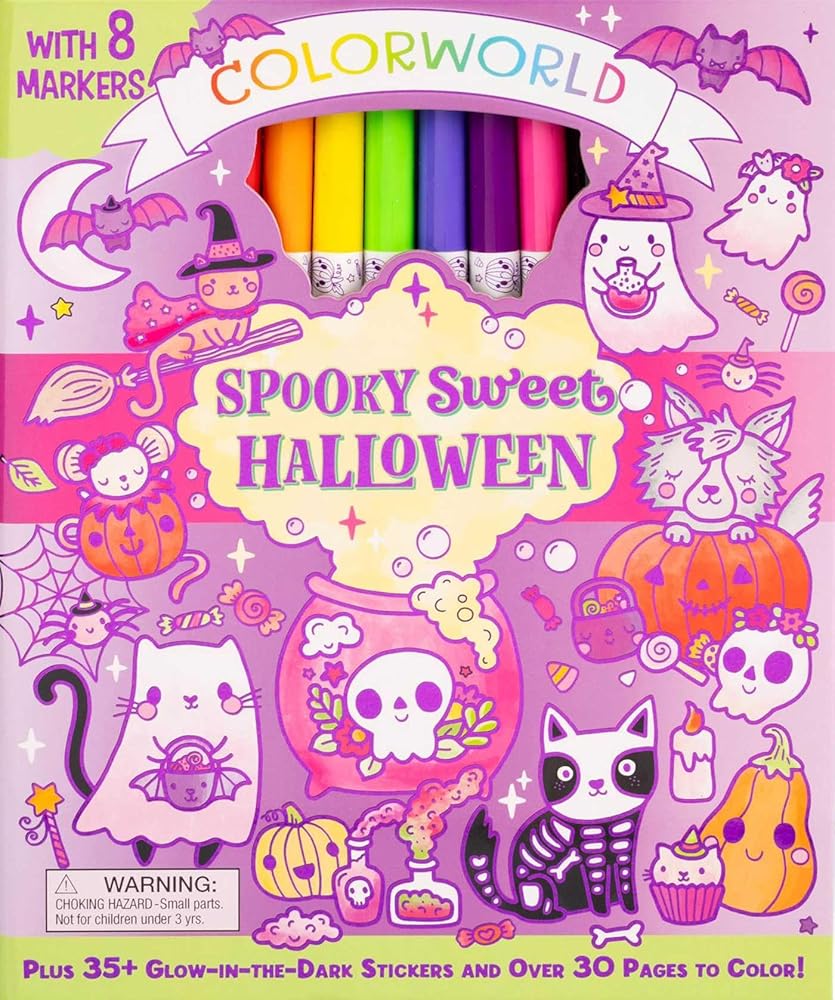 ColorWorld: Spooky Sweet Halloween: Plus 35+ Glow-in-the-Dark Stickers and Over 30 Pages to Color! cover image