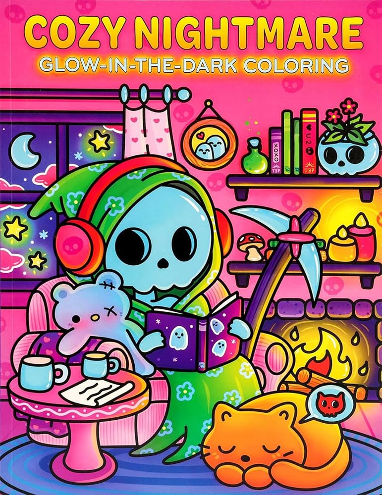 Cozy Nightmare Glow-in-the-Dark Coloring (Cozy Glow-in-the-Dark Coloring) cover image