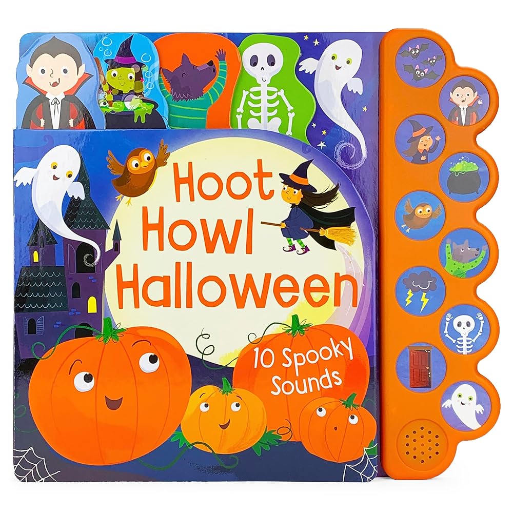 Hoot Howl Halloween 10-Button Sound Book for Little Trick-Or-Treaters (Interactive Children's Sound Book with 10 Spooky Sounds) cover image