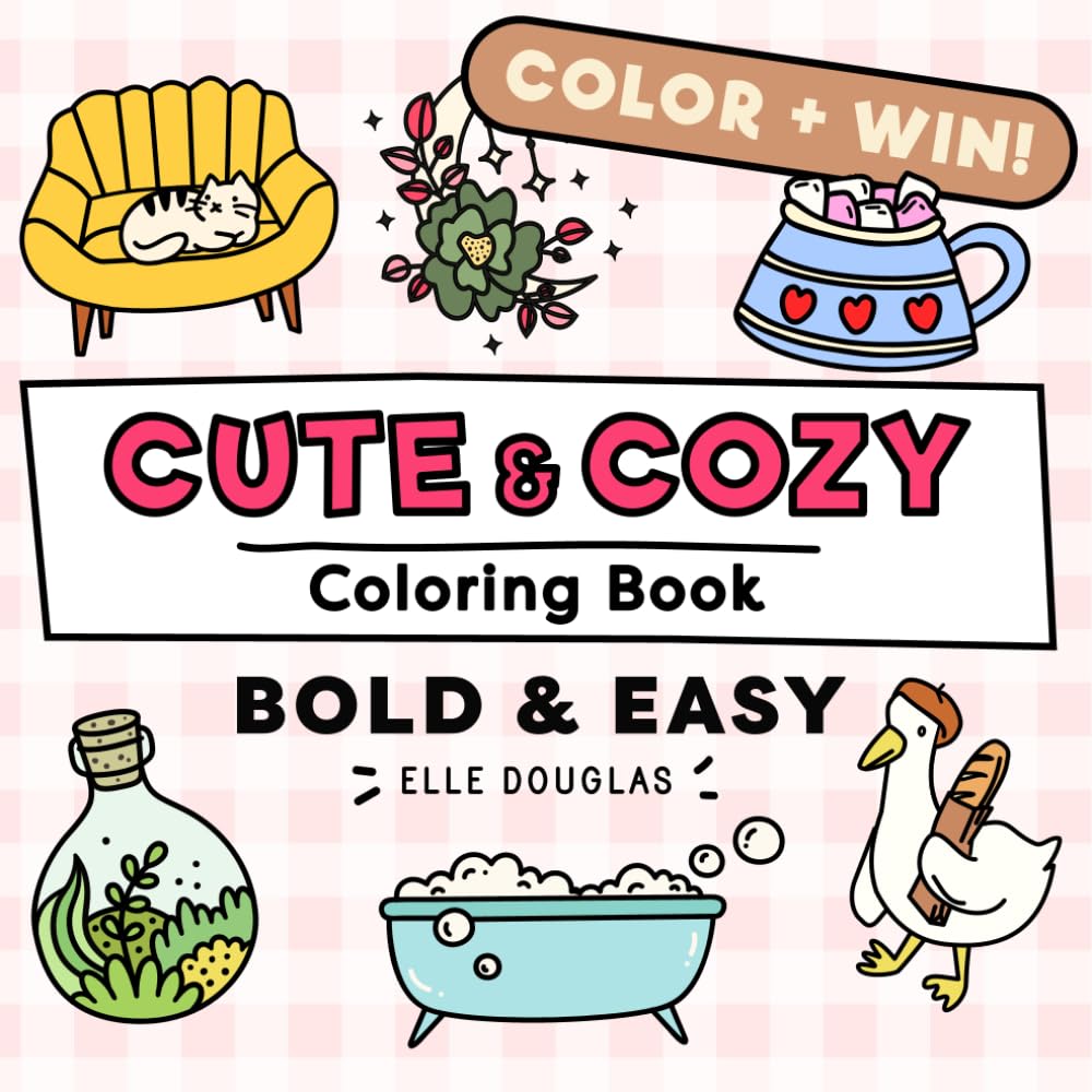 Cozy & Girly Coloring Book - Libro Da Colorare Per Adulti, Ragazzi E Bambini - Foto 10