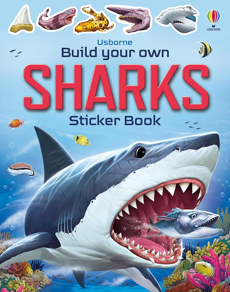 Build Your Own Sharks: Learn About Sharks and Other Marine Creatures in a Fun and Interactive Way (Build Your Own Sticker Book) cover image
